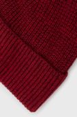 Шапка з домішкою кашеміру United Colors of Benetton колір бордовий з тонкого трикотажу
