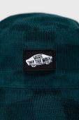Вельветовий капелюх Vans колір бірюзовий з бавовни Вельветовий капелюх Vans колір бірюзовий з бавовни