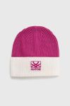 Шапка з домішкою вовни United Colors of Benetton X Pantone колір фіолетовий (2839198) Шапка з домішкою вовни United Colors of Benetton X Pantone колір фіолетовий (2839198)