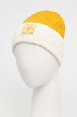 Шапка з домішкою вовни United Colors of Benetton X Pantone колір жовтий