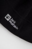 Шапка Jack Wolfskin колір чорний з тонкого трикотажу Шапка Jack Wolfskin колір чорний з тонкого трикотажу