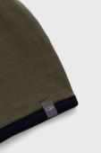 Двостороння шапка Icebreaker Pocket колір зелений з тонкого трикотажу вовна Двостороння шапка Icebreaker Pocket колір зелений з тонкого трикотажу вовна
