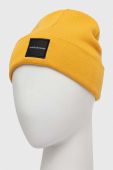 Вовняна шапка Peak Performance Switch колір жовтий вовна