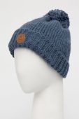 Вовняна шапка Cabaia вовна колір блакитний