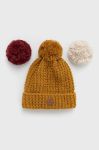 Шапка Cabaia колір жовтий з товстого трикотажу Шапка Cabaia колір жовтий з товстого трикотажу