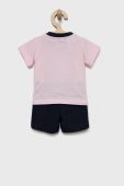 Дитячий бавовняний комплект adidas колір рожевий Дитячий бавовняний комплект adidas колір рожевий