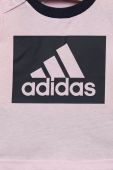 Дитячий бавовняний комплект adidas колір рожевий Дитячий бавовняний комплект adidas колір рожевий