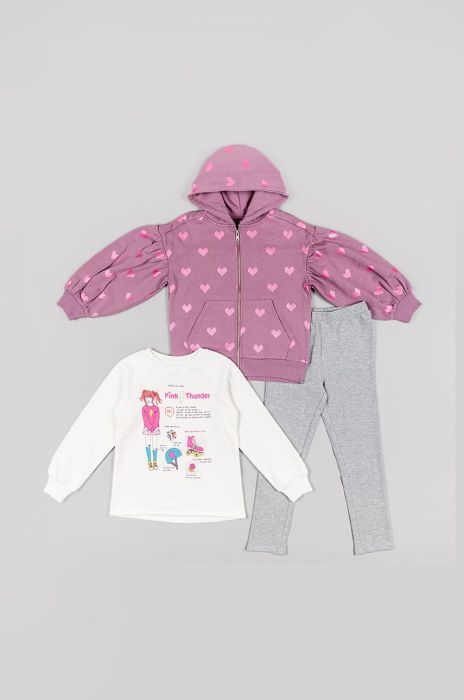 Дитячий комплект zippy 3-pack колір рожевий Дитячий комплект zippy 3-pack колір рожевий