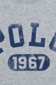 Дитяча піжама Polo Ralph Lauren колір сірий з принтом Дитяча піжама Polo Ralph Lauren колір сірий з принтом