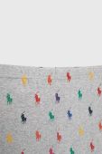 Дитяча бавовняна піжама Polo Ralph Lauren колір сірий візерунок