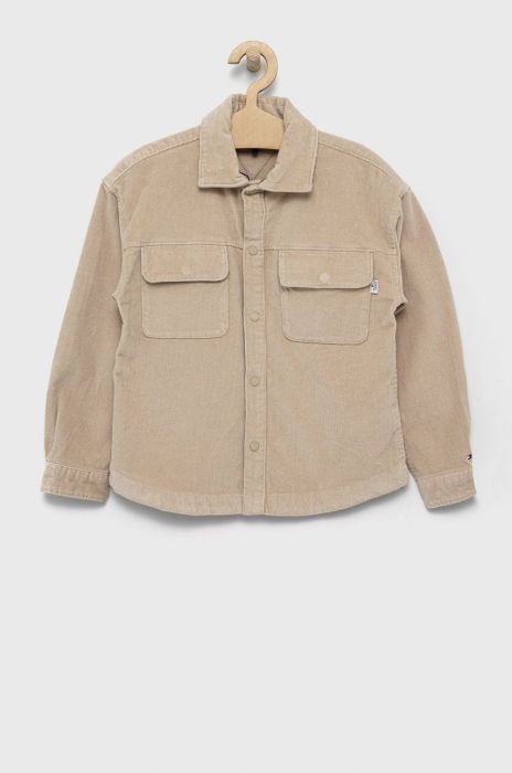 Дитяча сорочка Tommy Hilfiger колір бежевий