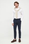 Сорочка Polo Ralph Lauren чоловіча колір білий slim комір button-down (2477713) Сорочка Polo Ralph Lauren чоловіча колір білий slim комір button-down (2477713)
