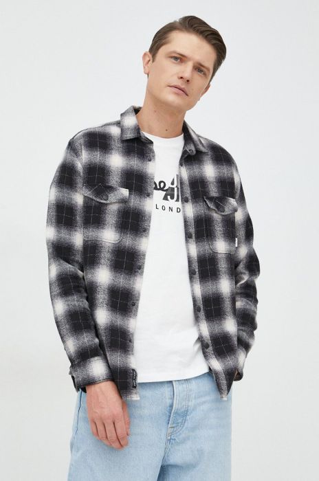 Бавовняна сорочка Pepe Jeans Frederick чоловіча колір чорний regular класичний комір Бавовняна сорочка Pepe Jeans Frederick чоловіча колір чорний regular класичний комір