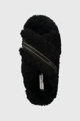 Тапочки Tommy Hilfiger Sherpa Fur Home Slippers Straps колір чорний