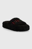 Тапочки Polo Ralph Lauren Black Chunky Sherpa колір чорний SLF6230CRL