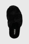 Тапочки HUGO Cozy Slid колір чорний Тапочки HUGO Cozy Slid колір чорний