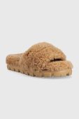 Вовняні тапочки UGG W Cozetta Curly колір коричневий Вовняні тапочки UGG W Cozetta Curly колір коричневий