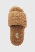 Вовняні тапочки UGG W Cozetta Curly колір коричневий Вовняні тапочки UGG W Cozetta Curly колір коричневий