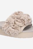 Шльопанці Inuikii Lu Slipper жіночі колір бежевий на платформі