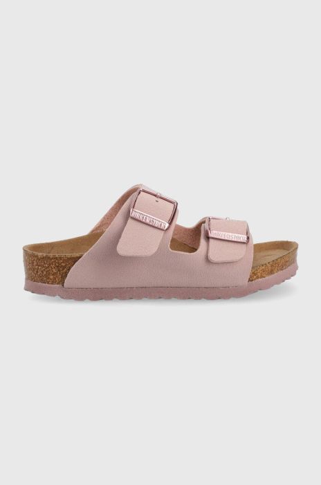 Дитячі шльопанці Birkenstock колір фіолетовий Narrow Width Дитячі шльопанці Birkenstock колір фіолетовий Narrow Width