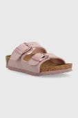 Дитячі шльопанці Birkenstock колір фіолетовий Narrow Width Дитячі шльопанці Birkenstock колір фіолетовий Narrow Width
