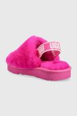 Вовняні дитячі тапочки UGG Fluff Yeah Clog колір рожевий Вовняні дитячі тапочки UGG Fluff Yeah Clog колір рожевий