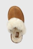Шкіряні тапочки UGG Funkette колір коричневий Шкіряні тапочки UGG Funkette колір коричневий