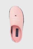 Дитячі тапочки Tommy Hilfiger колір рожевий