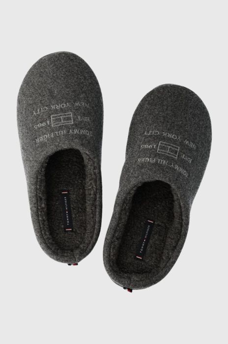 Тапочки Tommy Hilfiger колір сірий Тапочки Tommy Hilfiger колір сірий