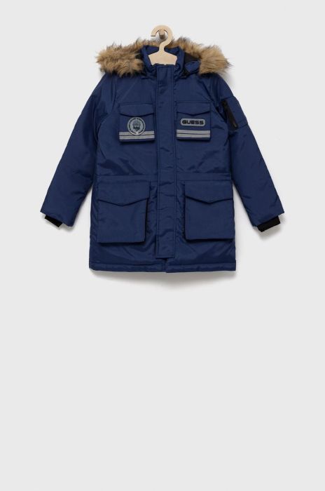 Дитяча куртка Guess колір синій (2616775) Дитяча куртка Guess колір синій (2616775)