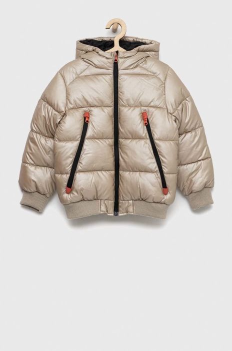Дитяча куртка United Colors of Benetton колір золотий Дитяча куртка United Colors of Benetton колір золотий