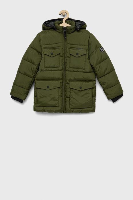 Дитяча куртка Pepe Jeans Grantown колір зелений Дитяча куртка Pepe Jeans Grantown колір зелений