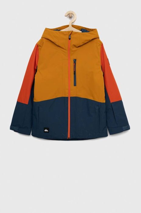 Дитяча куртка Quiksilver колір коричневий Дитяча куртка Quiksilver колір коричневий