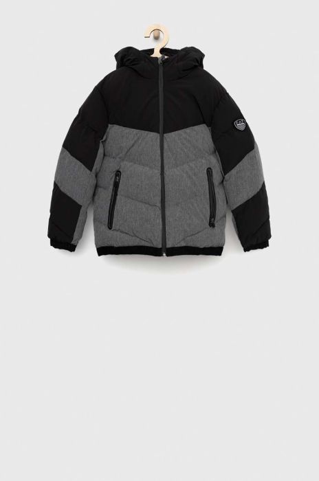 Дитяча куртка EA7 Emporio Armani колір сірий Дитяча куртка EA7 Emporio Armani колір сірий