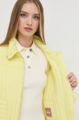 Куртка BOSS жіноча колір жовтий перехідна oversize Куртка BOSS жіноча колір жовтий перехідна oversize