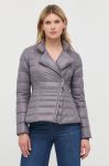 Пухова куртка Patrizia Pepe жіноча колір фіолетовий перехідна Пухова куртка Patrizia Pepe жіноча колір фіолетовий перехідна