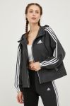 Куртка adidas Performance жіноча колір чорний перехідна oversize Куртка adidas Performance жіноча колір чорний перехідна oversize
