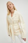Куртка Samsoe Samsoe жіноча колір бежевий перехідна (2500381) Куртка Samsoe Samsoe жіноча колір бежевий перехідна (2500381)