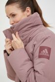 Пухова куртка adidas Performance жіноча колір рожевий зимова Пухова куртка adidas Performance жіноча колір рожевий зимова