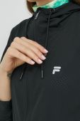 Бігова куртка Fila Racine колір чорний перехідна Бігова куртка Fila Racine колір чорний перехідна
