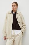 Куртка Samsoe Samsoe жіноча колір бежевий перехідна (2681075) Куртка Samsoe Samsoe жіноча колір бежевий перехідна (2681075)