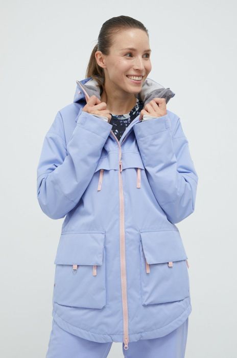 Roxy Куртка x Chloe Kim колір блакитний Roxy Куртка x Chloe Kim колір блакитний