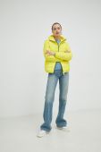 Куртка BOSS жіноча колір жовтий перехідна Куртка BOSS жіноча колір жовтий перехідна