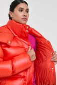 Пухова куртка Patrizia Pepe жіноча колір помаранчевий зимова Пухова куртка Patrizia Pepe жіноча колір помаранчевий зимова