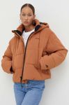 Куртка Rip Curl жіноча колір коричневий зимова oversize Куртка Rip Curl жіноча колір коричневий зимова oversize
