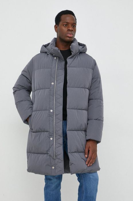 Куртка Trussardi чоловіча колір сірий зимова Куртка Trussardi чоловіча колір сірий зимова