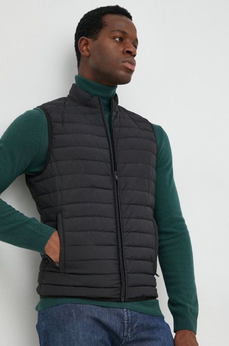 Безрукавка Trussardi жіночий колір чорний перехідний Безрукавка Trussardi жіночий колір чорний перехідний