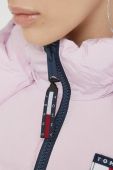 Пухова куртка Tommy Jeans жіноча колір фіолетовий Пухова куртка Tommy Jeans жіноча колір фіолетовий