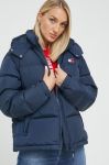 Пухова куртка Tommy Jeans жіноча колір синій Пухова куртка Tommy Jeans жіноча колір синій