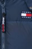 Пухова куртка Tommy Jeans жіноча колір синій Пухова куртка Tommy Jeans жіноча колір синій
